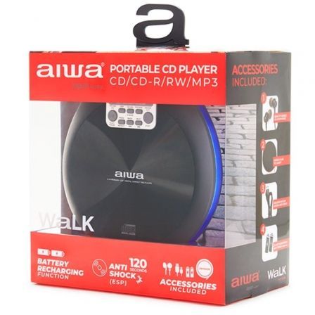 Aiwa Walk PCD-810BL Reproductor de CD MP3 Azul